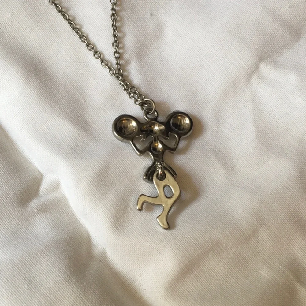 Cheerleader Necklace 16” Silvertone